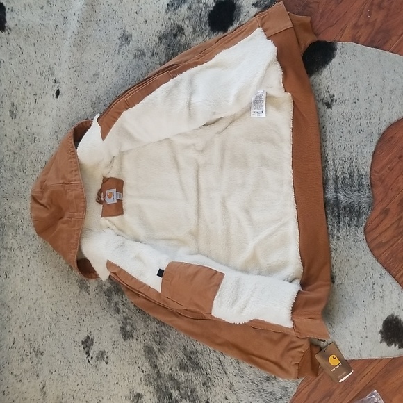 NWTs Carhartt Womens Large Weathered Wildwood Duck Jacket, Vintage Carhartt NWTs - Picture 3 of 6